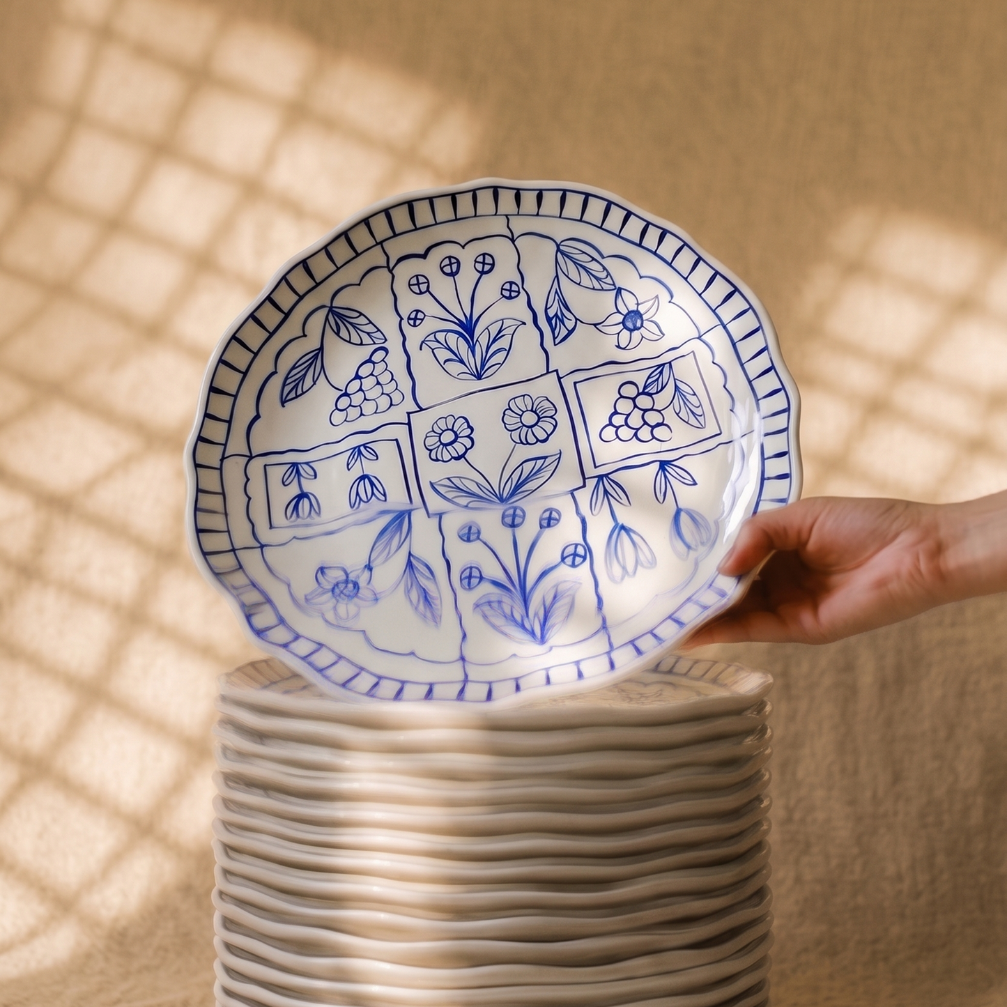 Summer Blues Plates Set