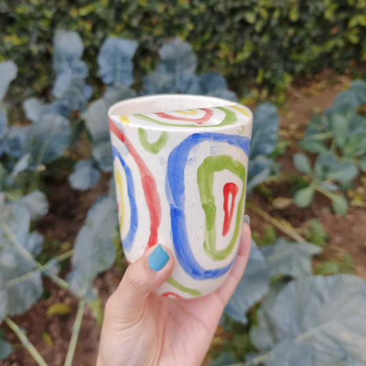 Rainbow Swirls Tumbler