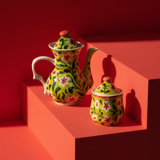 Strawberry Matcha Flowers Teapot