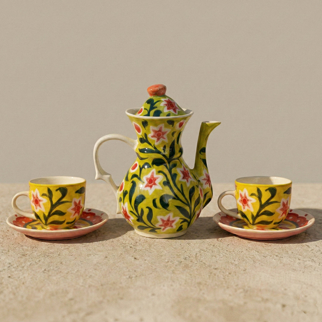 Strawberry Matcha Flowers Mini Tea Set