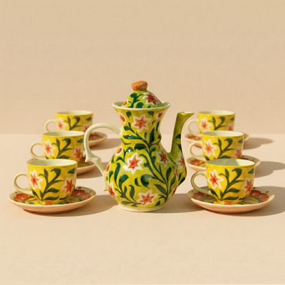 Strawberry Matcha Flowers Full Tea Set
