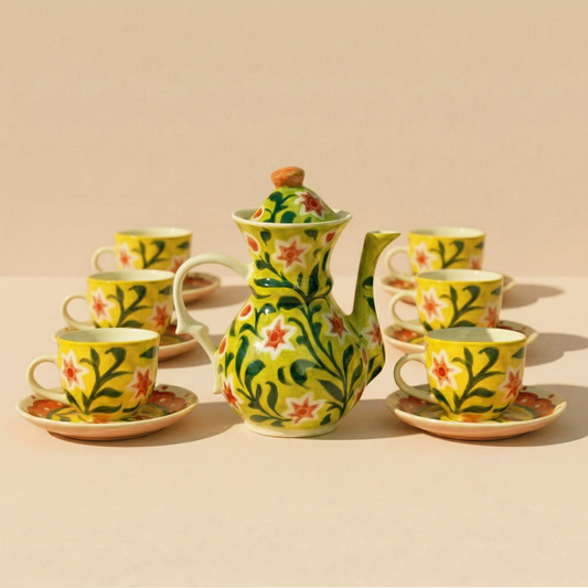 Strawberry Matcha Flowers Full Tea Set