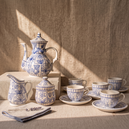 Summer Blues Full Tea Set
