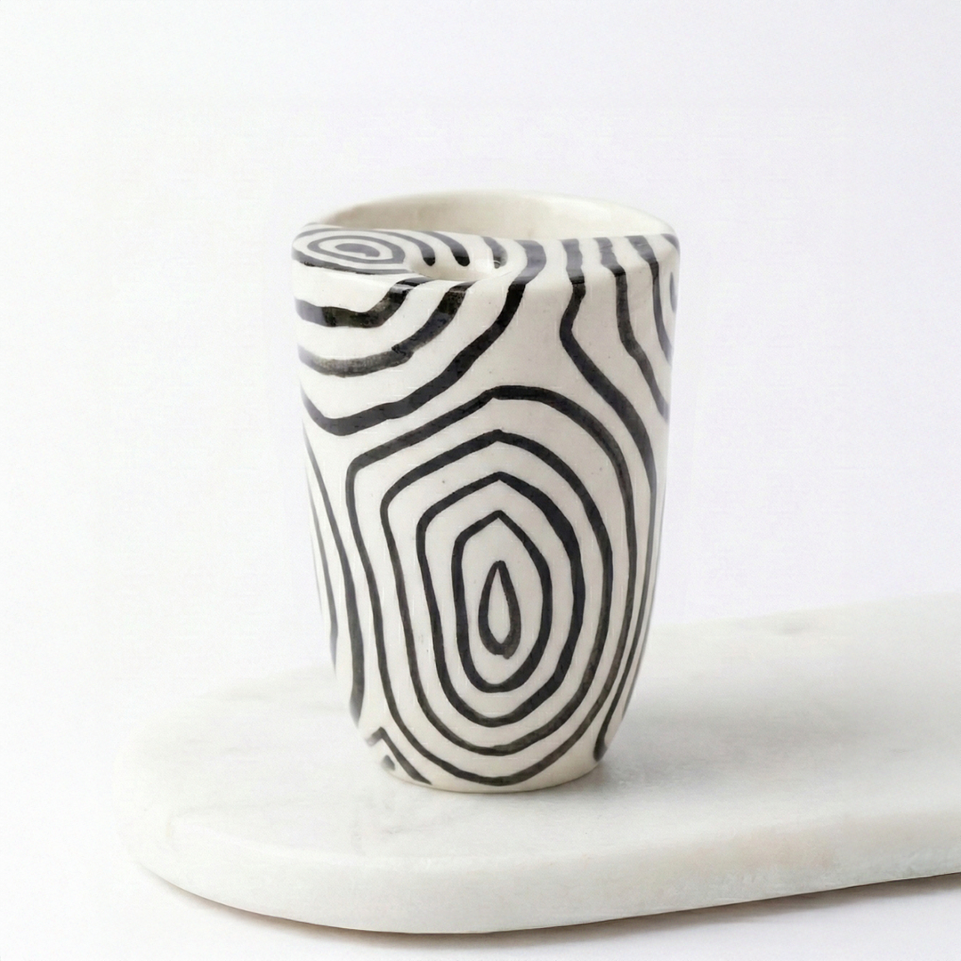 Black Sqiggles Tumbler