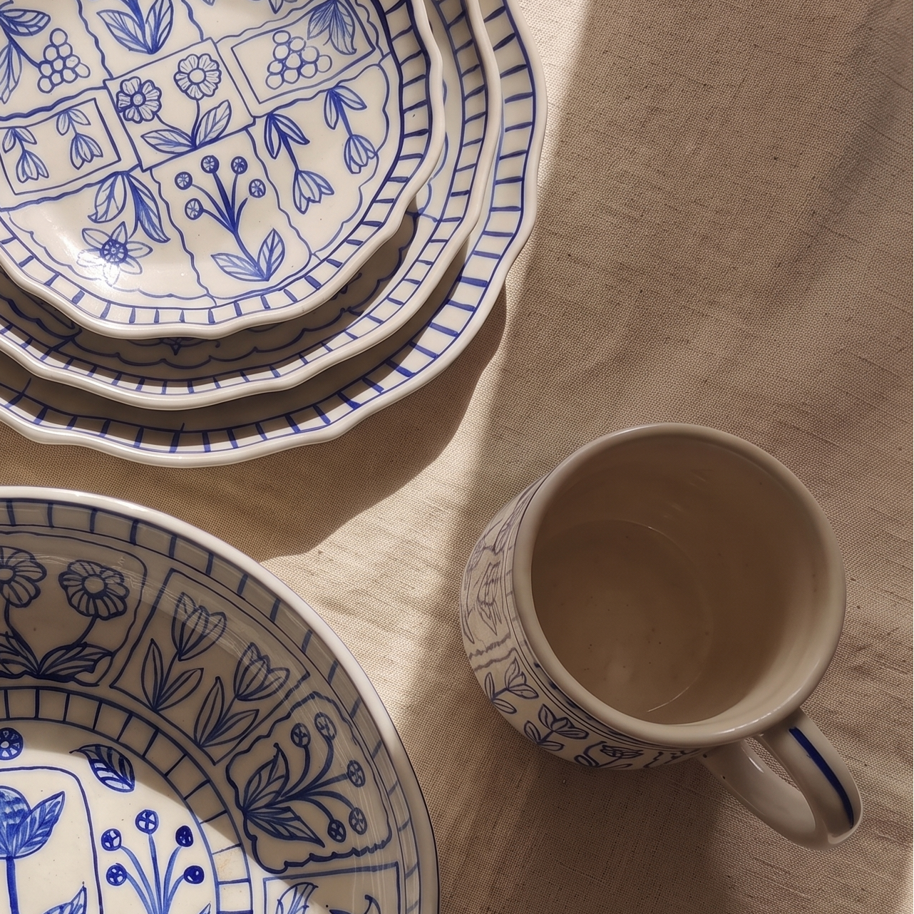 Summer Blue Quarter Plate