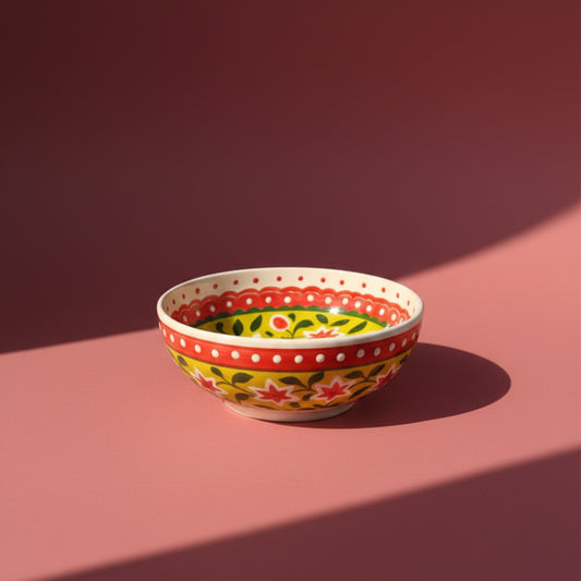 Strawberry Matcha Flowers Big Bowl