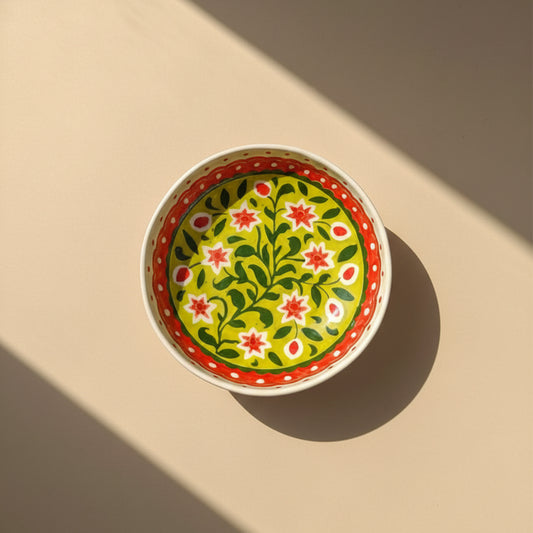 Strawberry Matcha Flowers Big Bowl