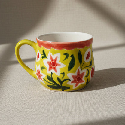 Strawberry Matcha Flowers Mug