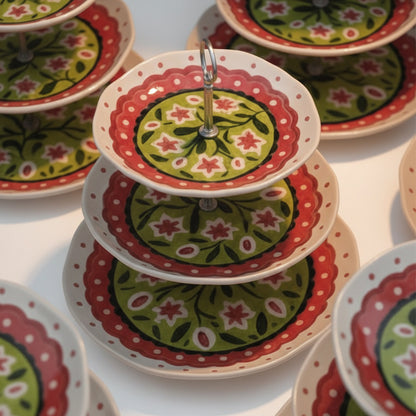 Strawberry Matcha Flowers Pastry Stand