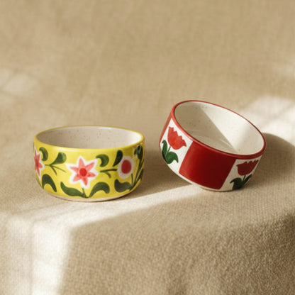 Strawberry Matcha Flowers Small Bowl