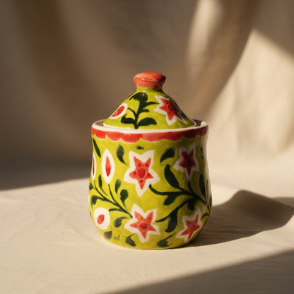 Strawberry Matcha Flowers Sugar Pot