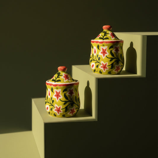 Strawberry Matcha Flowers Sugar Pot