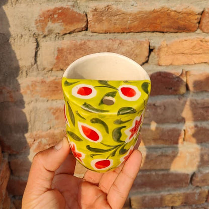 Strawberry Matcha Flowers Tumbler