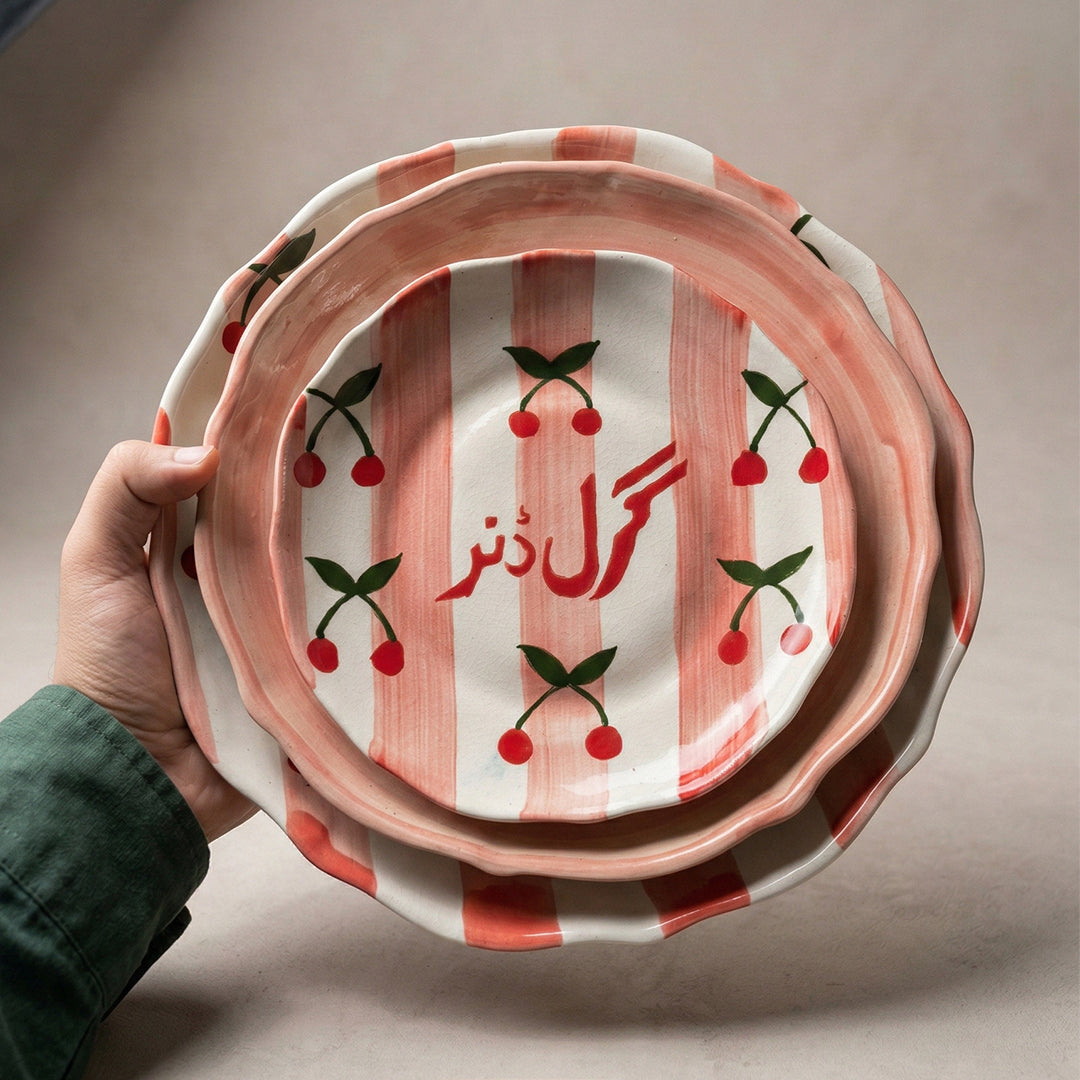 Girl Dinner Plates Set
