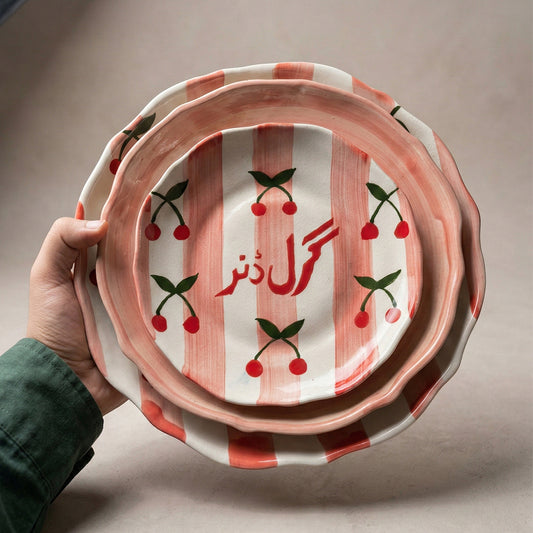 Girl Dinner Plates Set
