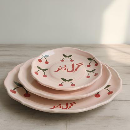 Girl Dinner Plates Set