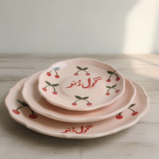 Girl Dinner Plates Set